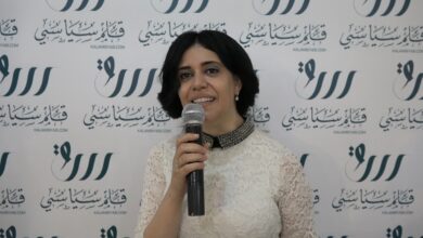 Photo of مداخلة المهندسة ميراي شحادة رئيسة منتدى شاعر الكورة الخضراء  في جناح قلم سياسي
